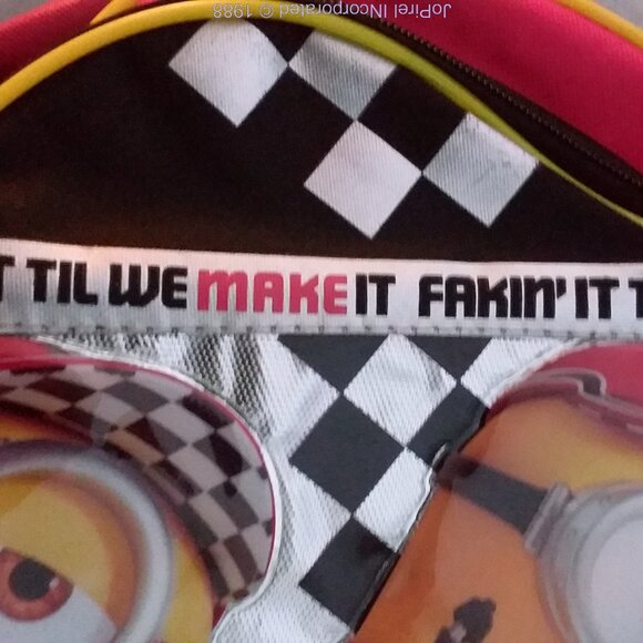Minions Fakin It Till We Make It Red Backpack Lunchbag Bundle collectible - Picture 3 of 11